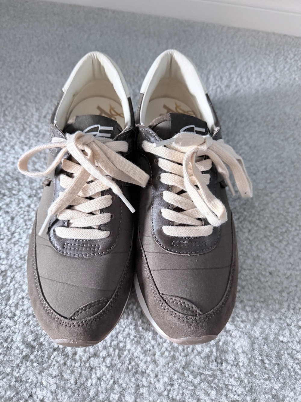 Sam Edelman green and Cream Women's Sneakers